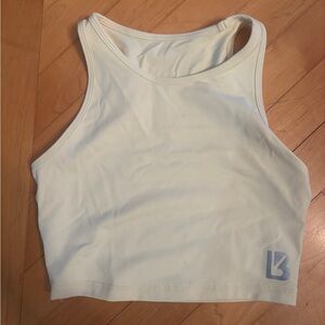 Buffbunny Aurora pale yellow crop top, size small